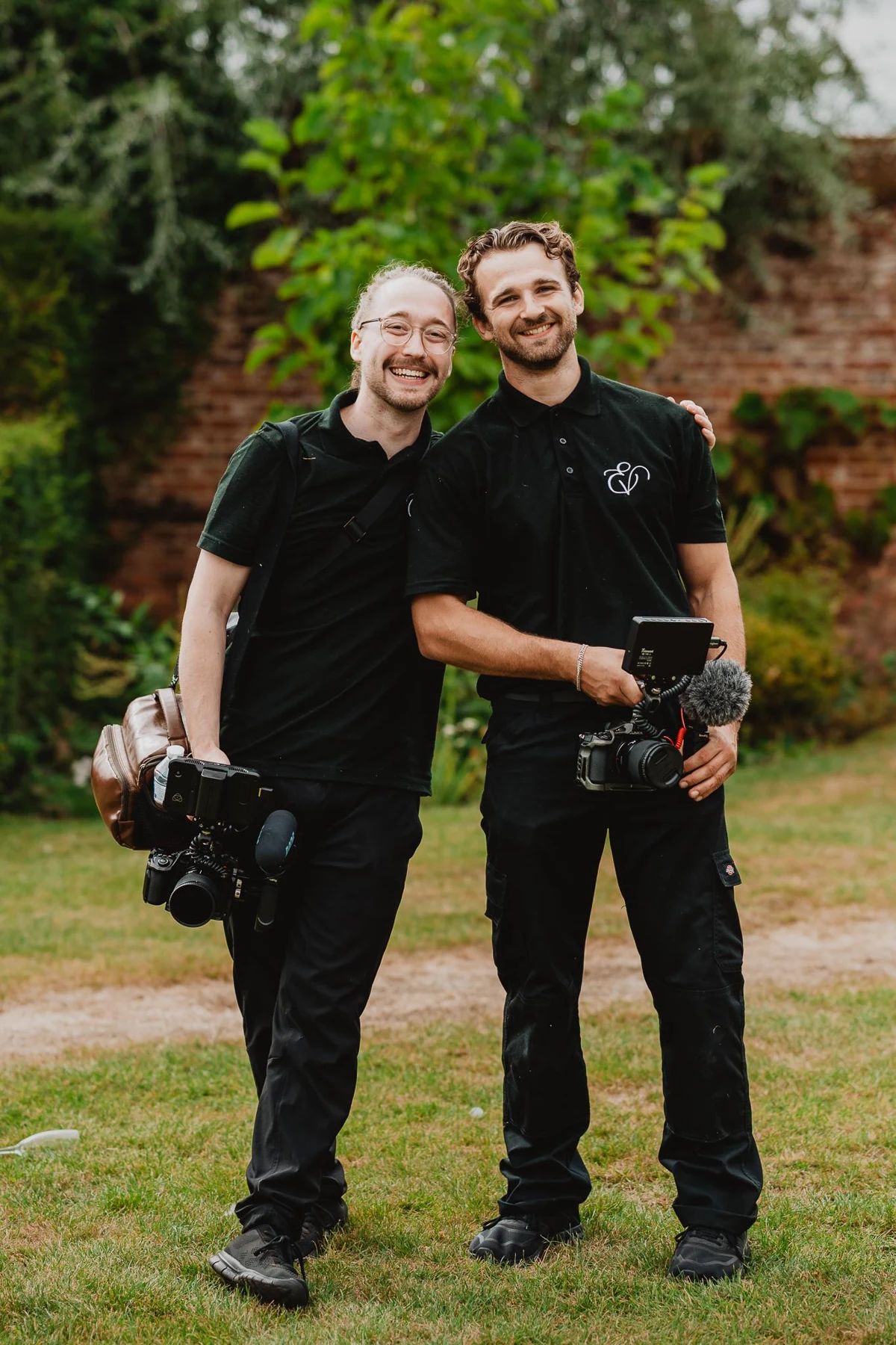 Harry, on the left, with Tristan and their cameras